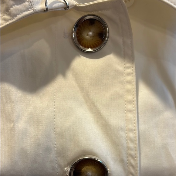 Michael Kors ivory Women's Trench Coat sz small - Picture 2 of 8